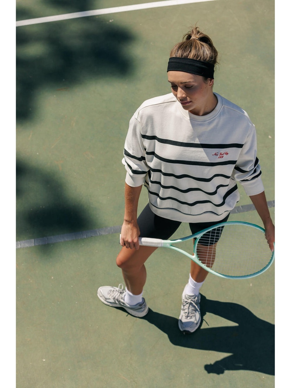 NY Embo Stripe Pullover Sweatshirt - Off White - Lazy Sunday - Picture 2 of 14